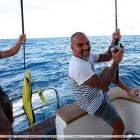 Christian Audigier catches a huge fish with his girlfriend Nathalie Sorensen | Picture 124262